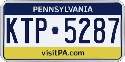PA license plate KTP5287