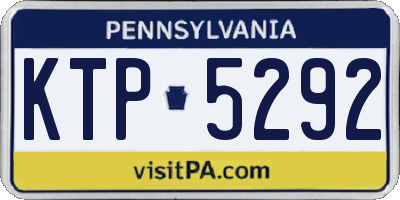 PA license plate KTP5292