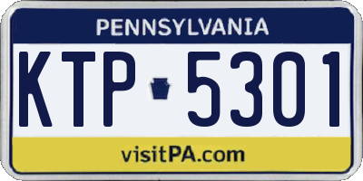 PA license plate KTP5301