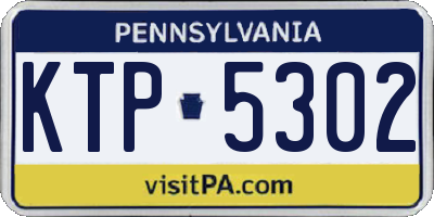 PA license plate KTP5302