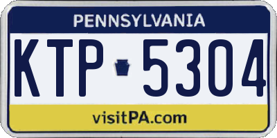 PA license plate KTP5304