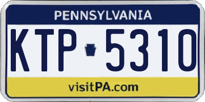 PA license plate KTP5310