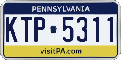 PA license plate KTP5311