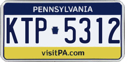 PA license plate KTP5312