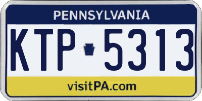 PA license plate KTP5313