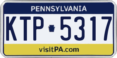 PA license plate KTP5317