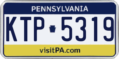 PA license plate KTP5319