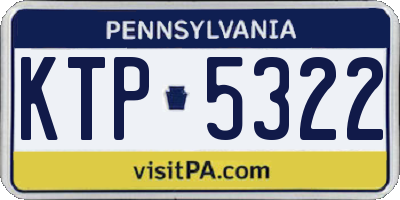 PA license plate KTP5322