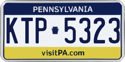 PA license plate KTP5323