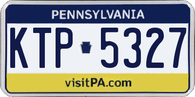 PA license plate KTP5327