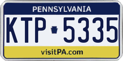 PA license plate KTP5335