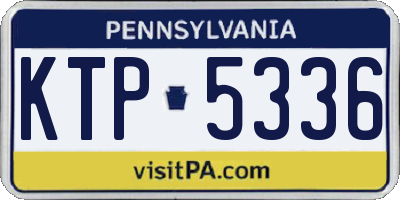 PA license plate KTP5336