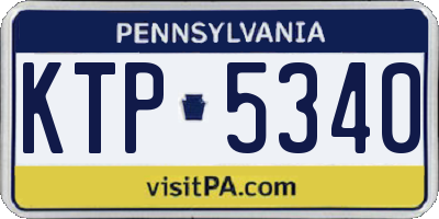 PA license plate KTP5340