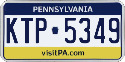 PA license plate KTP5349