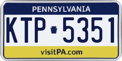 PA license plate KTP5351