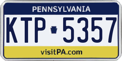 PA license plate KTP5357