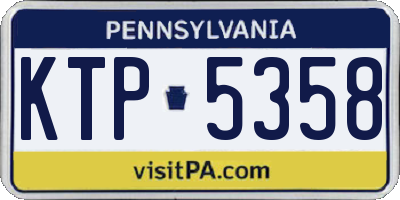 PA license plate KTP5358