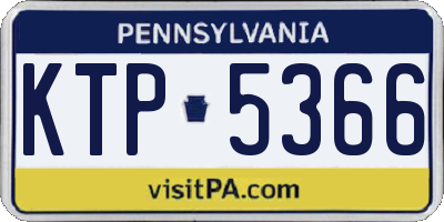 PA license plate KTP5366
