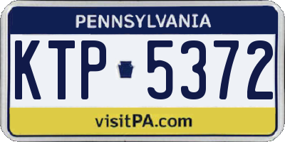 PA license plate KTP5372
