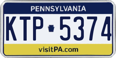 PA license plate KTP5374