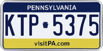 PA license plate KTP5375