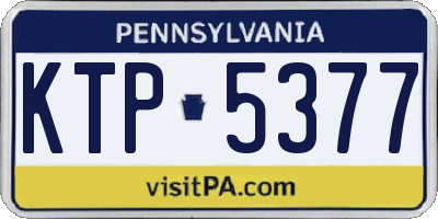 PA license plate KTP5377