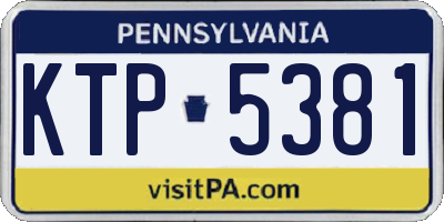 PA license plate KTP5381