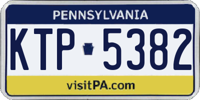 PA license plate KTP5382