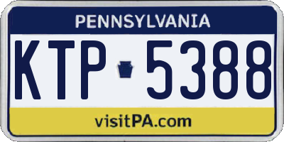 PA license plate KTP5388