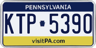 PA license plate KTP5390