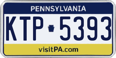PA license plate KTP5393