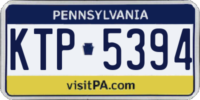 PA license plate KTP5394