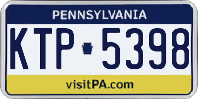 PA license plate KTP5398