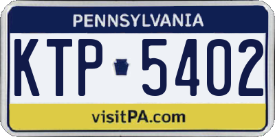 PA license plate KTP5402