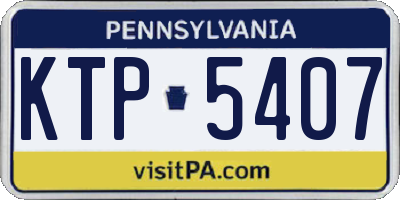 PA license plate KTP5407
