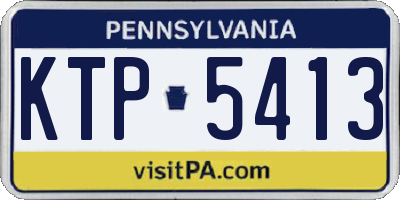 PA license plate KTP5413