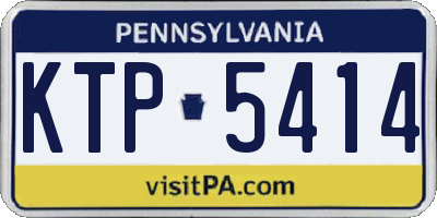 PA license plate KTP5414