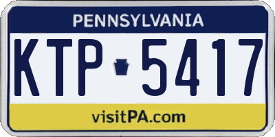 PA license plate KTP5417