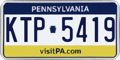 PA license plate KTP5419
