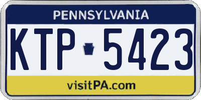 PA license plate KTP5423