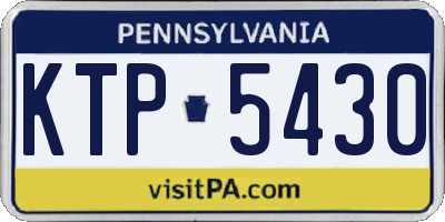 PA license plate KTP5430
