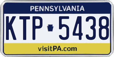 PA license plate KTP5438