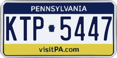 PA license plate KTP5447
