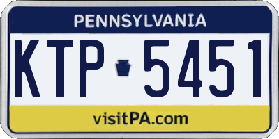 PA license plate KTP5451