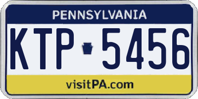 PA license plate KTP5456