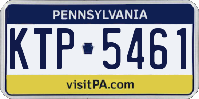 PA license plate KTP5461