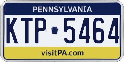 PA license plate KTP5464
