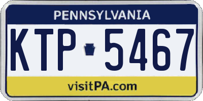 PA license plate KTP5467