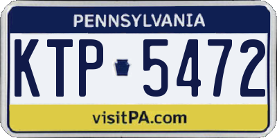 PA license plate KTP5472