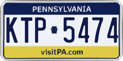 PA license plate KTP5474
